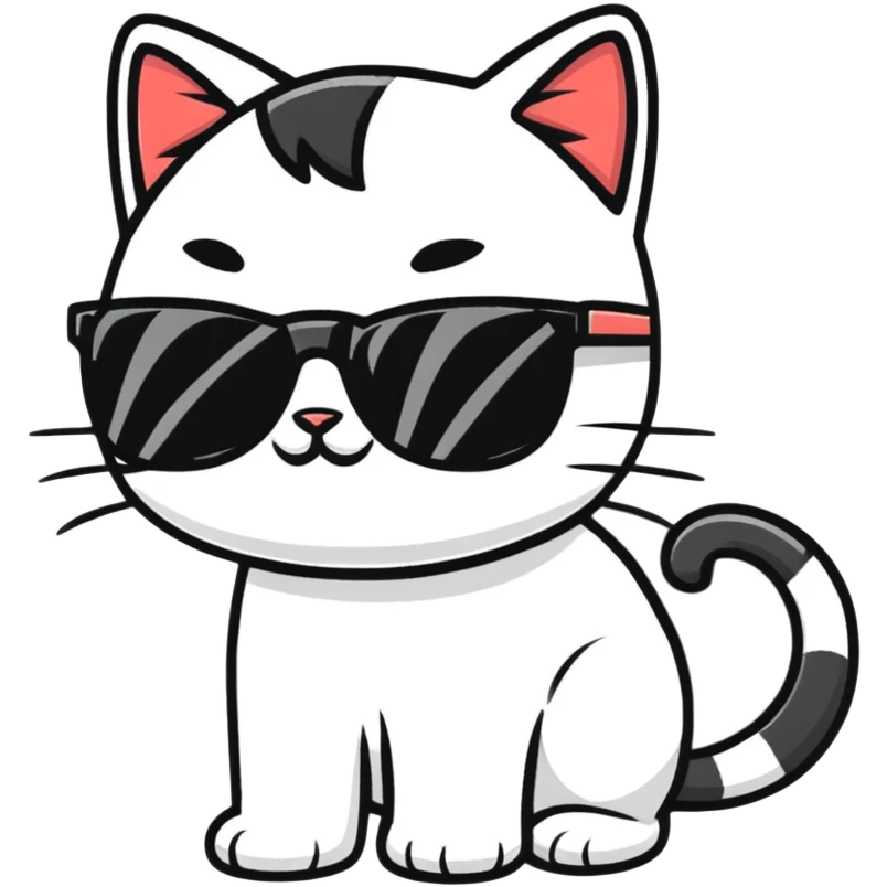 Cat with sunglasses emoji