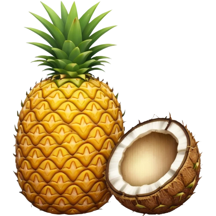 coconut and pineapple flavor emoji