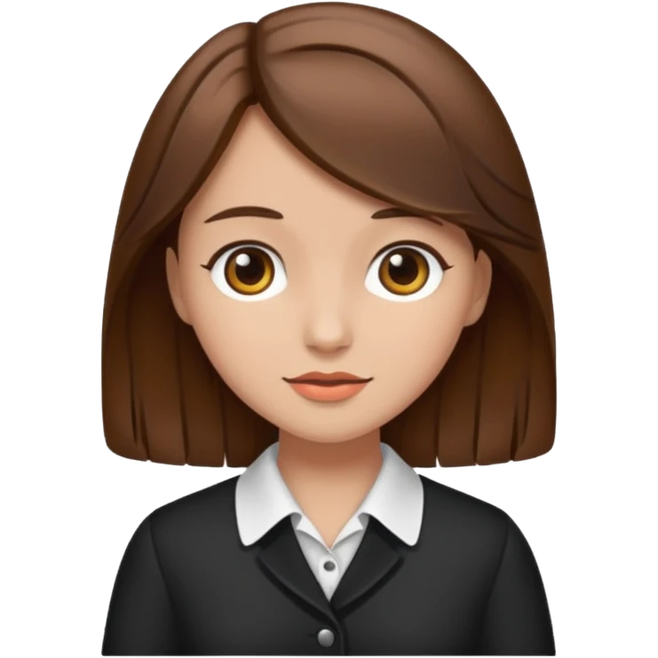fancy brown haired girl emoji