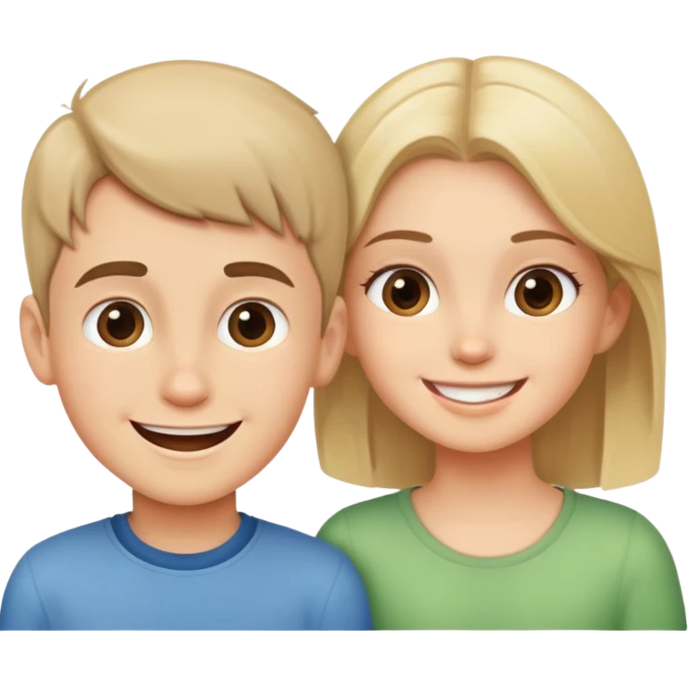 generate realistic detailed boy and girl talks 3d style  emoji