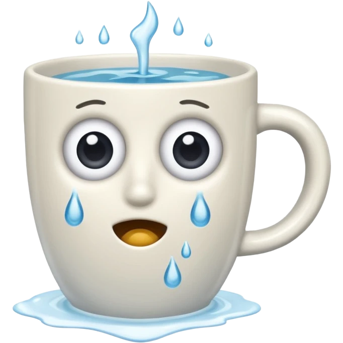 crying cup emoji, cup with watery eyes emoji