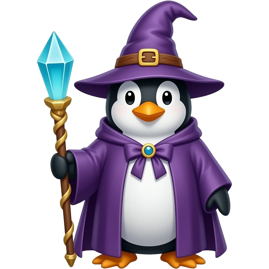 Penguin Wizard emoji
