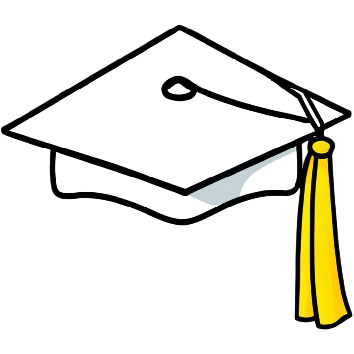yellow graduation cap emoji