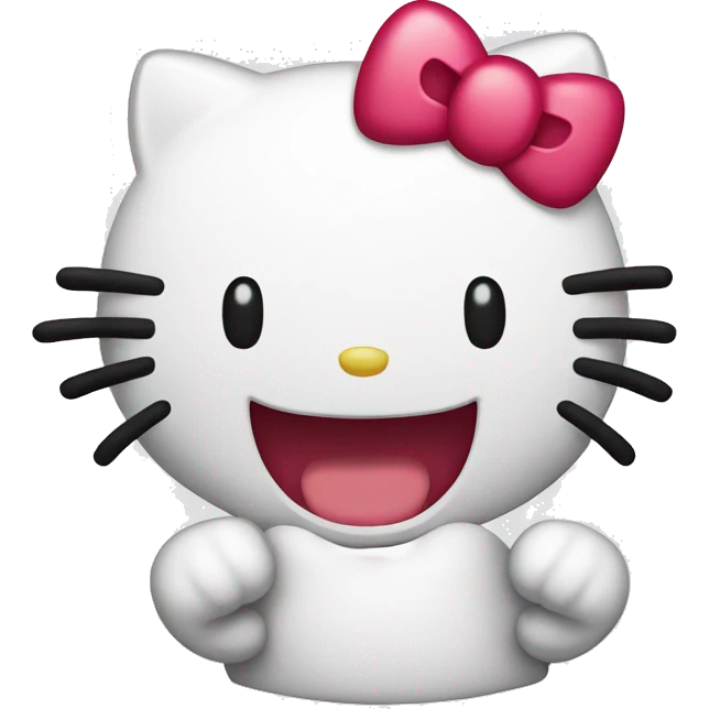 hello kitty laughing emoji