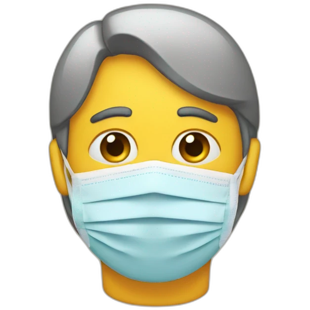Personne triste qui se cache avec un masque emoji