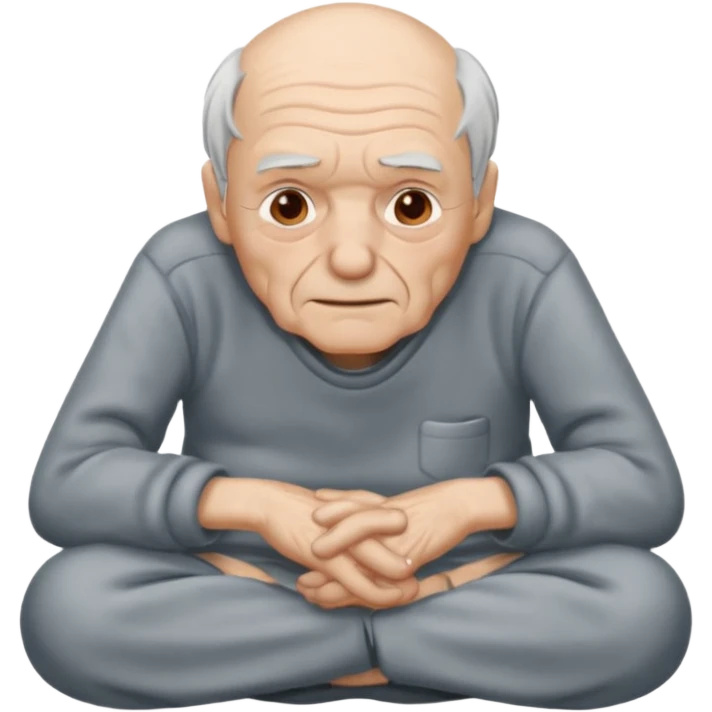 sitting weak old man  emoji