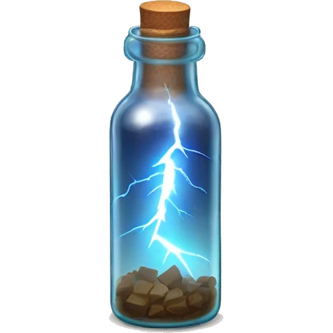 Lightning in a bottle emoji