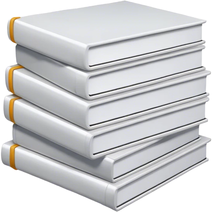 Stack of white books  emoji