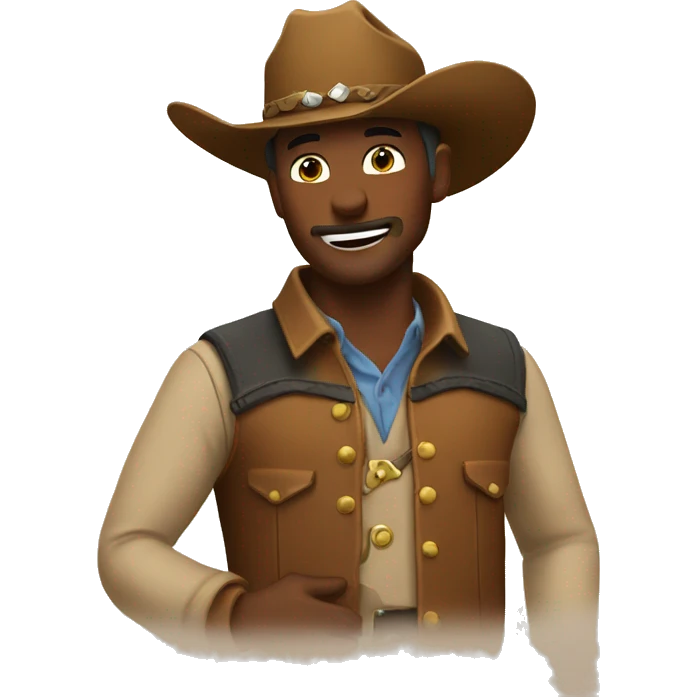 cowboy saying thank you emoji
