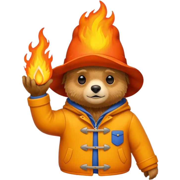 Paddington on fire emoji