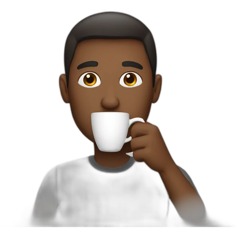 man drinking coffee emoji