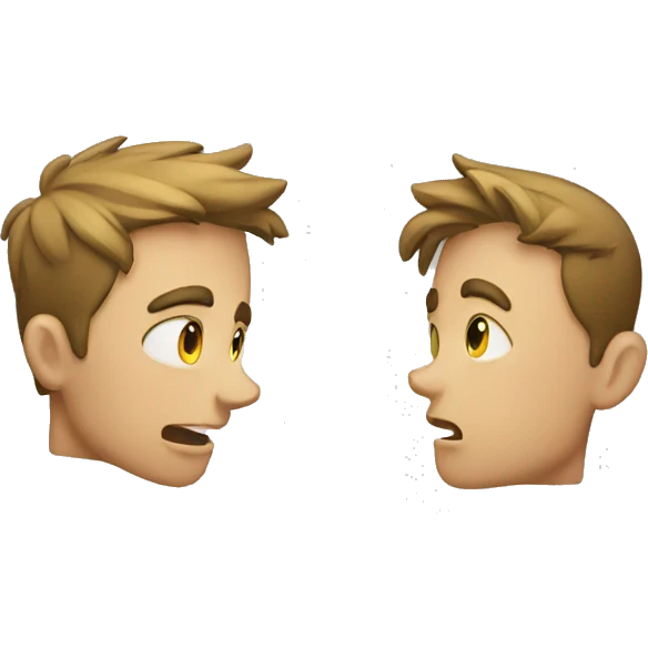 two young  males arguing about something emoji