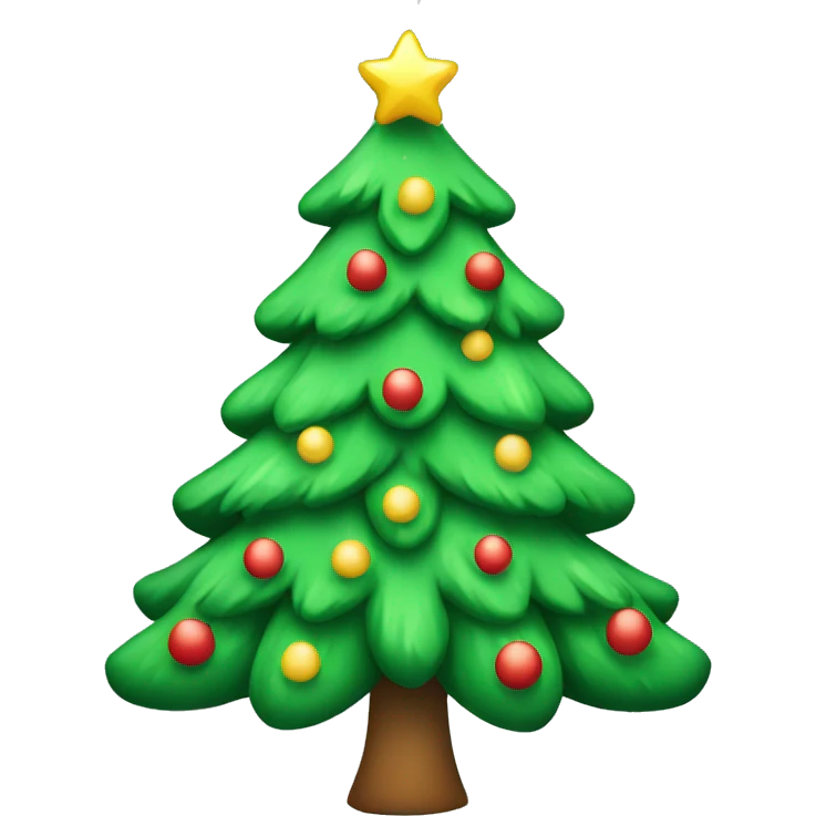 snowy christmas tree emoji