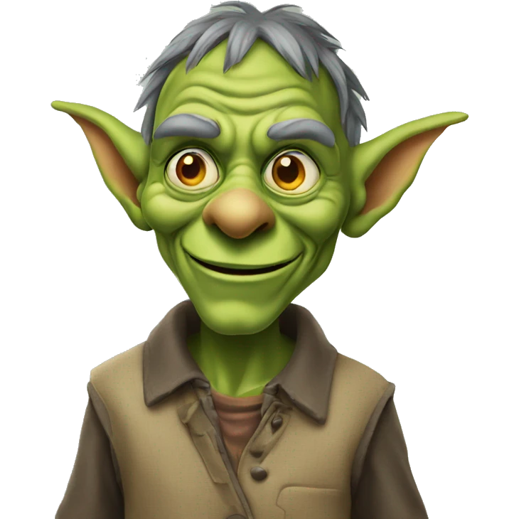 goofy goblin cardboard cutout emoji