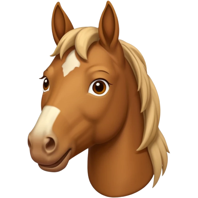 iOS looking horse mixed with a human portrait emoji emoji