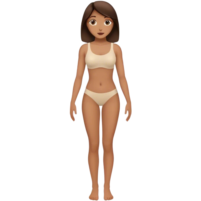 Sfw Anatomically correct brunette female body posing emoji