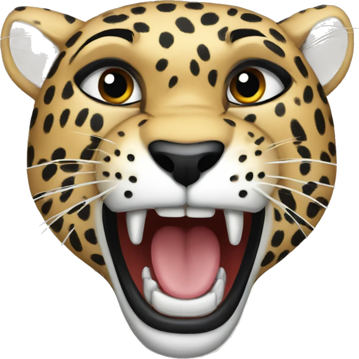 Leopard growling emoji