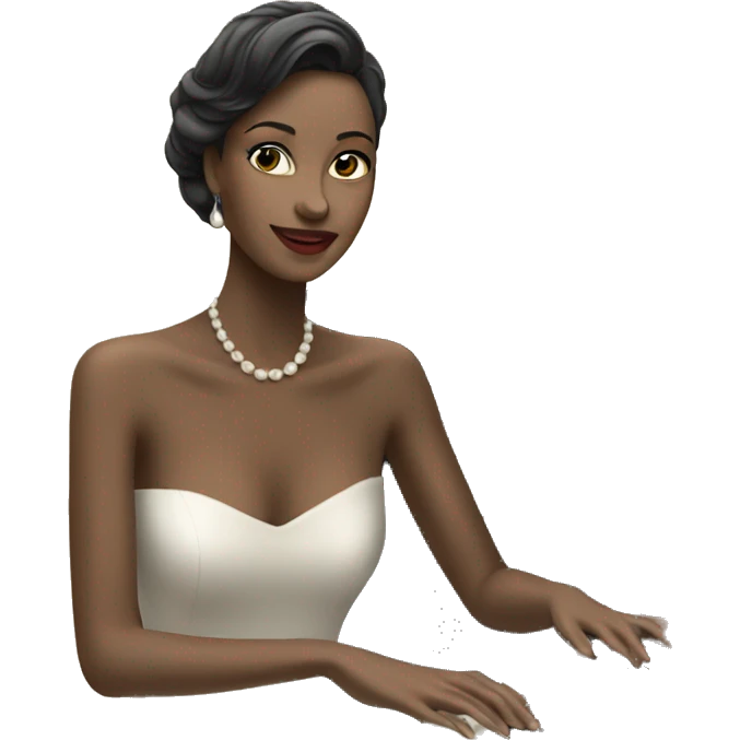 elegant lady playing the grand piano emoji