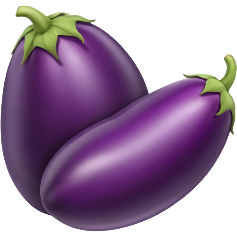 Egg plant in peach emoji