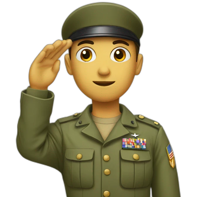 solider saluting emoji