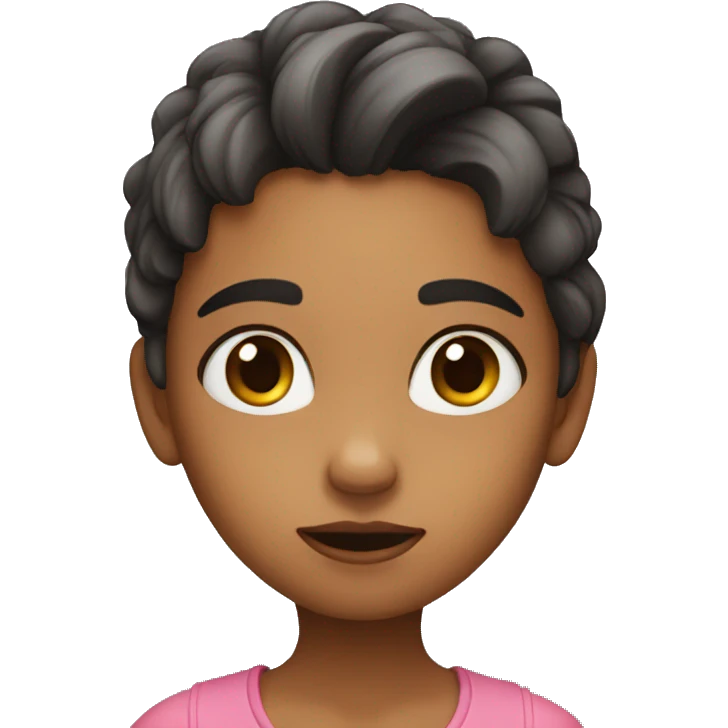 Girl being timid emoji