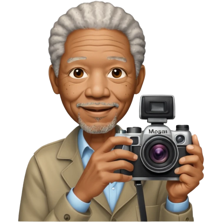 morgan freeman with camera emoji