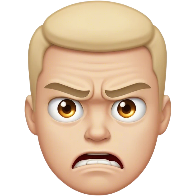 Angry annoyed face emoji