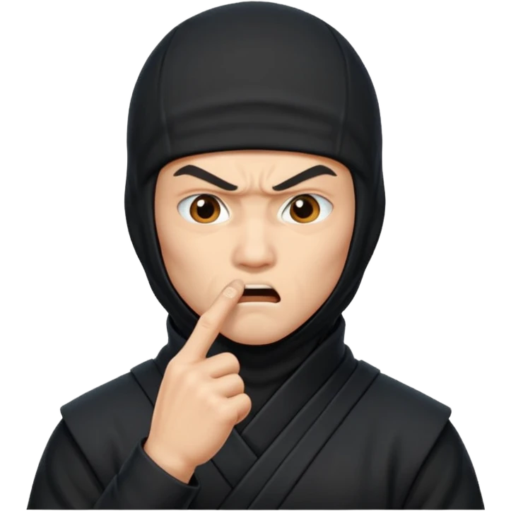 foto do Ninja ele mandando calar a boca emoji