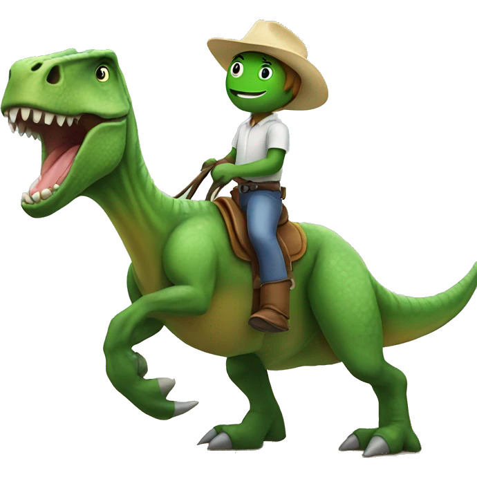 Dinosaur riding a horse emoji