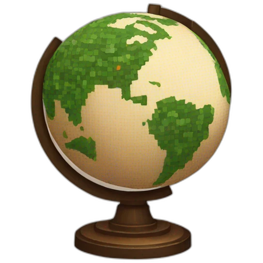 Globe pixel art emoji