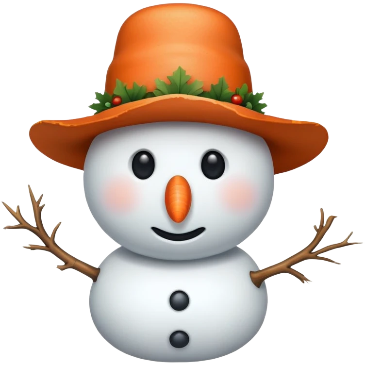 snowman wearing a country hat emoji