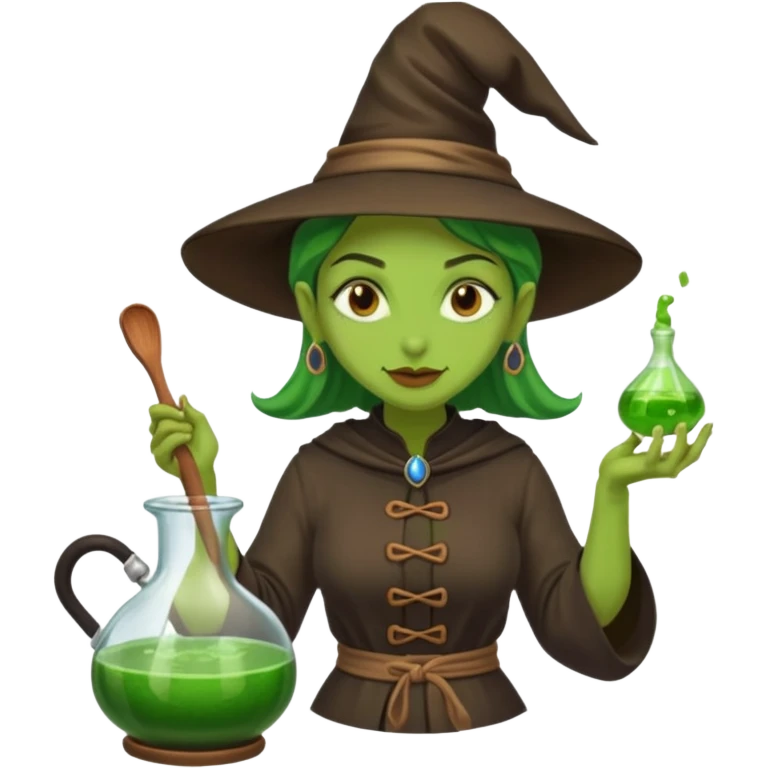 green witch cooking potion emoji