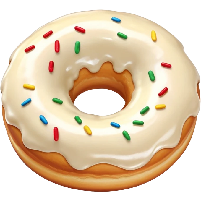 Cream donut emoji