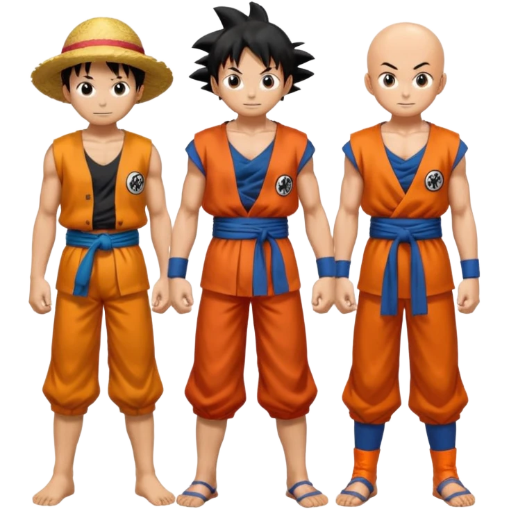 Luffy , goku and Saitama emoji