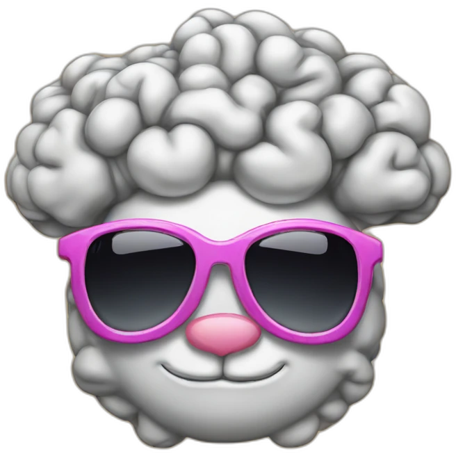 the brain from pinky and the brain with crown, sunglasses and MVP board emoji