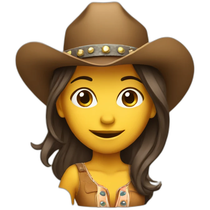 cowboy hat dancing girl emoji