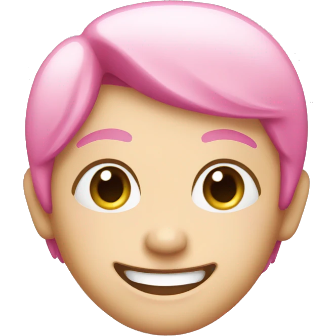 Pink smile emoji