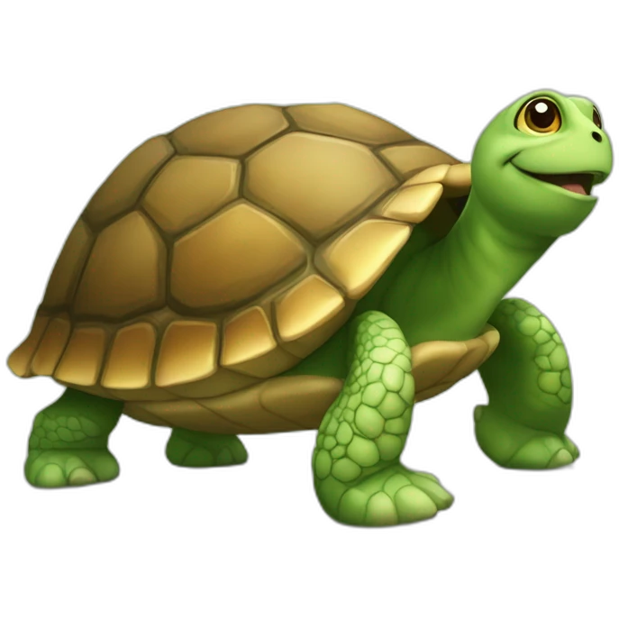 Chat sur une tortue emoji