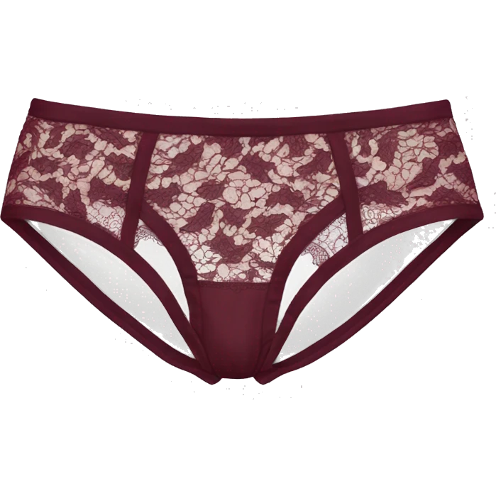 Burgundy Lace Briefs emoji