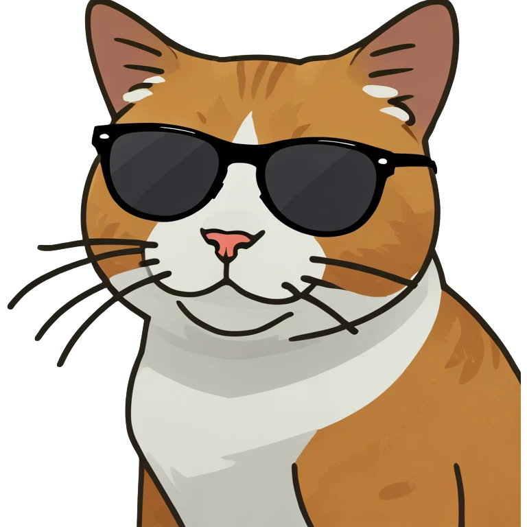 Cat with sunglasses emoji