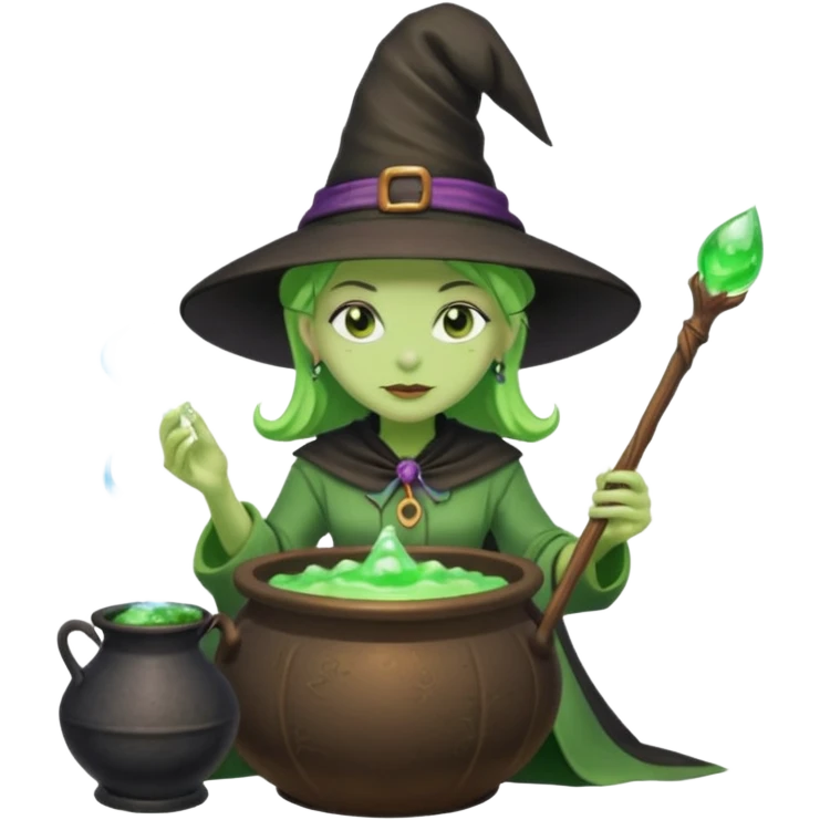 green witch cooking potion emoji