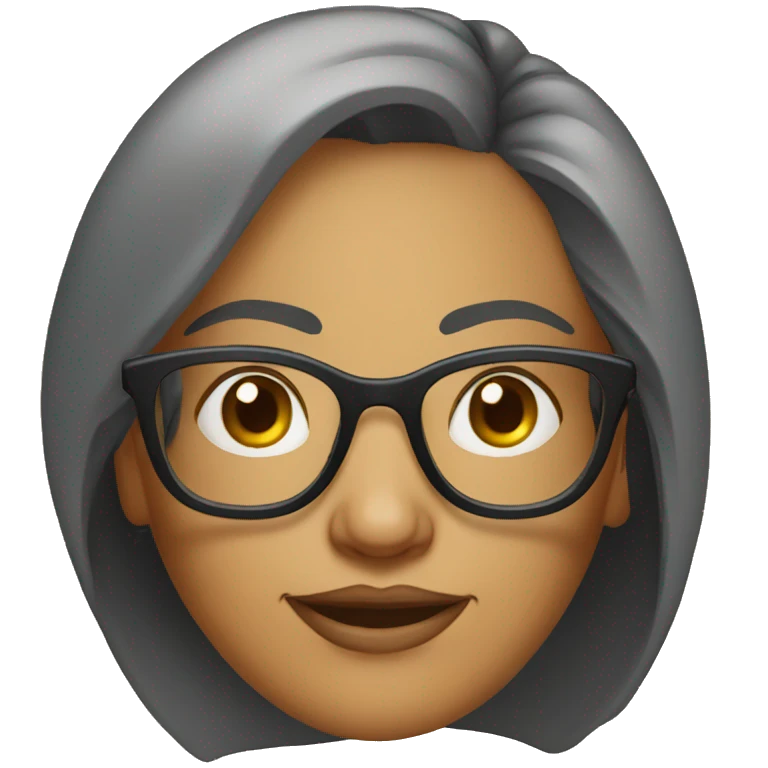40 years old lady with specs and t shirt indian emoji