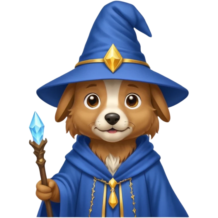 Dog wizard emoji