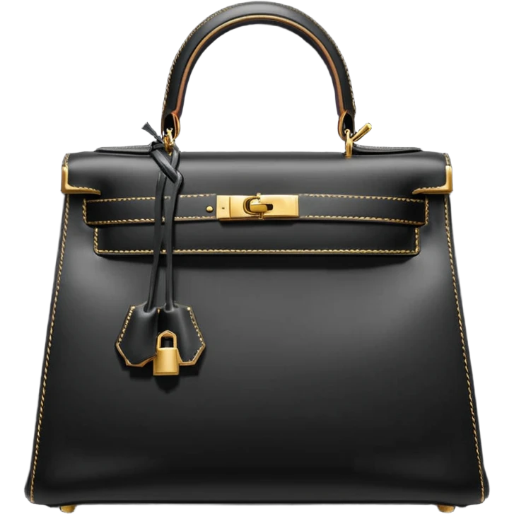 rare black kelly hermes bag emoji