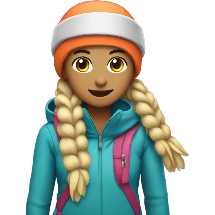 Chica morena ski  emoji