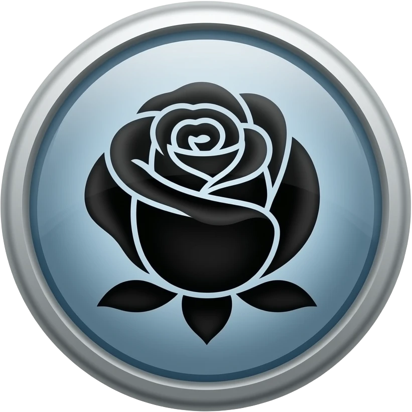 Sleep token logo with black roses emoji