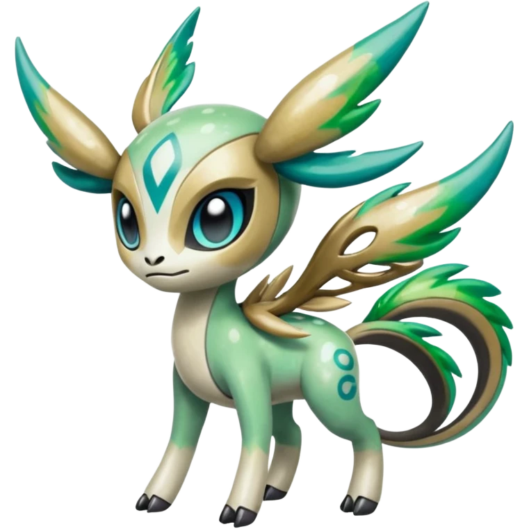 Colorful Shiny Edgy Cool Badass Painted Splashed Exotic Meloetta-Palkia-Virizion-Stitch-Fakémon-creature-hybrid emoji