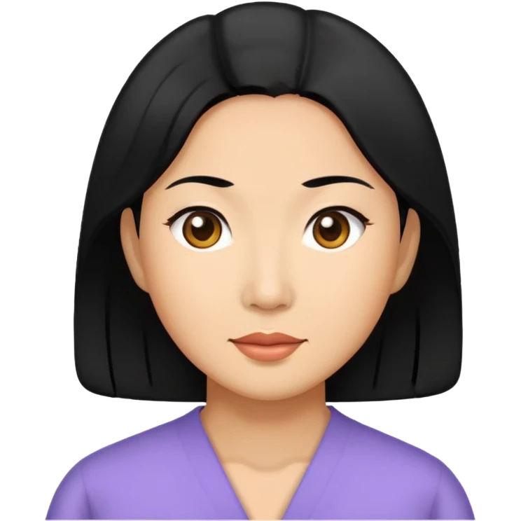 Blackhair asian Mom emoji