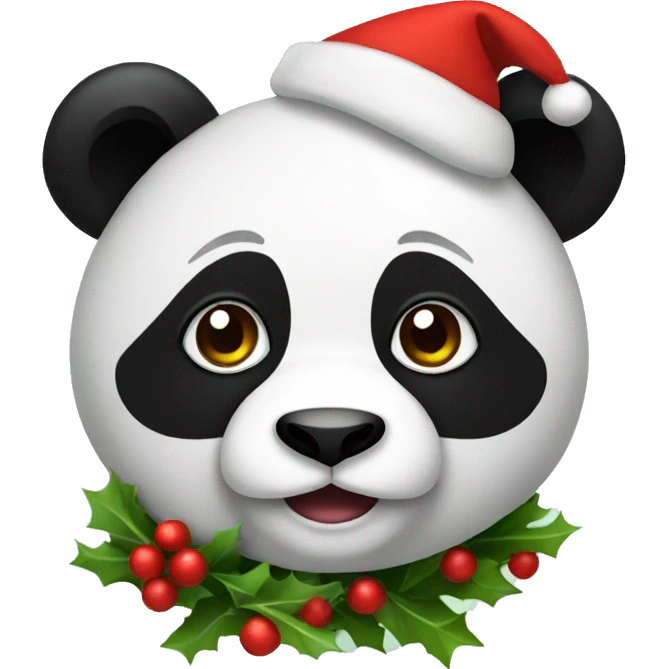 christmas themed panda emoji