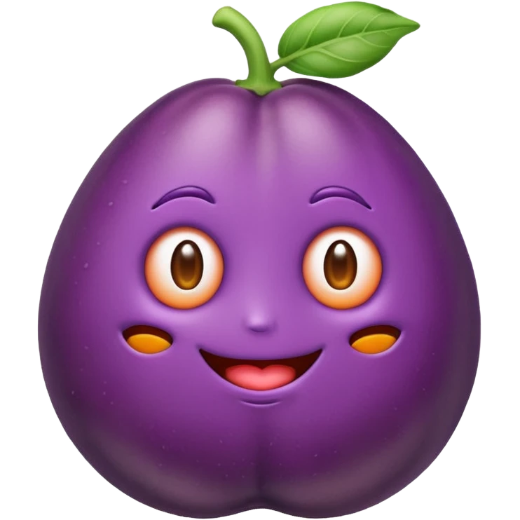 eggplant inside a peach emoji